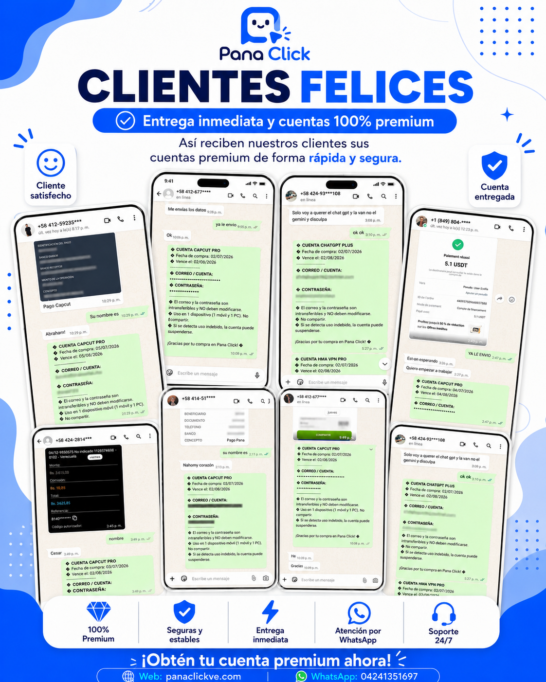 Nuestros clientes lo certifican - Pana Click